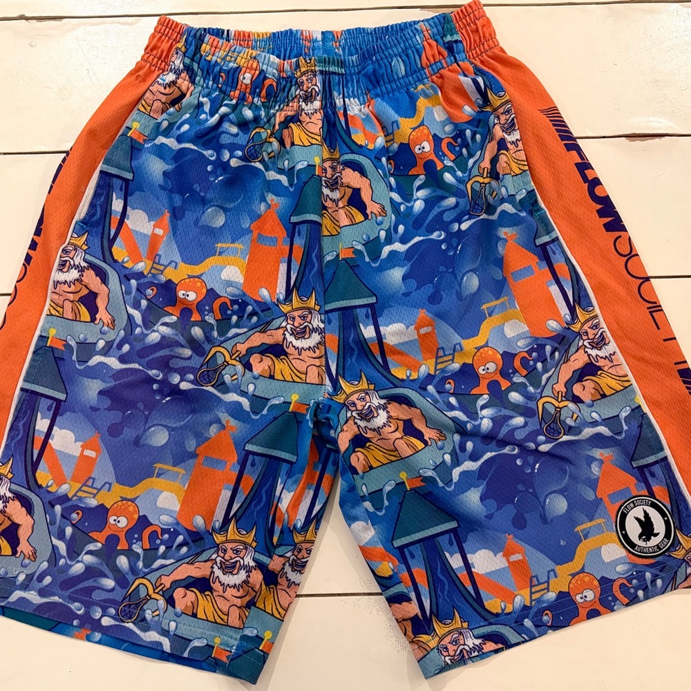 Flow Society Boys Lacrosse Shorts youth large  Neptune water park
